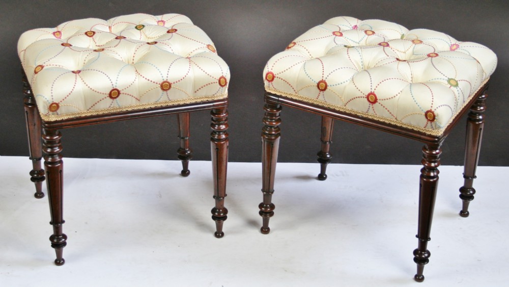 William 1V Pair of Rosewood Stools.