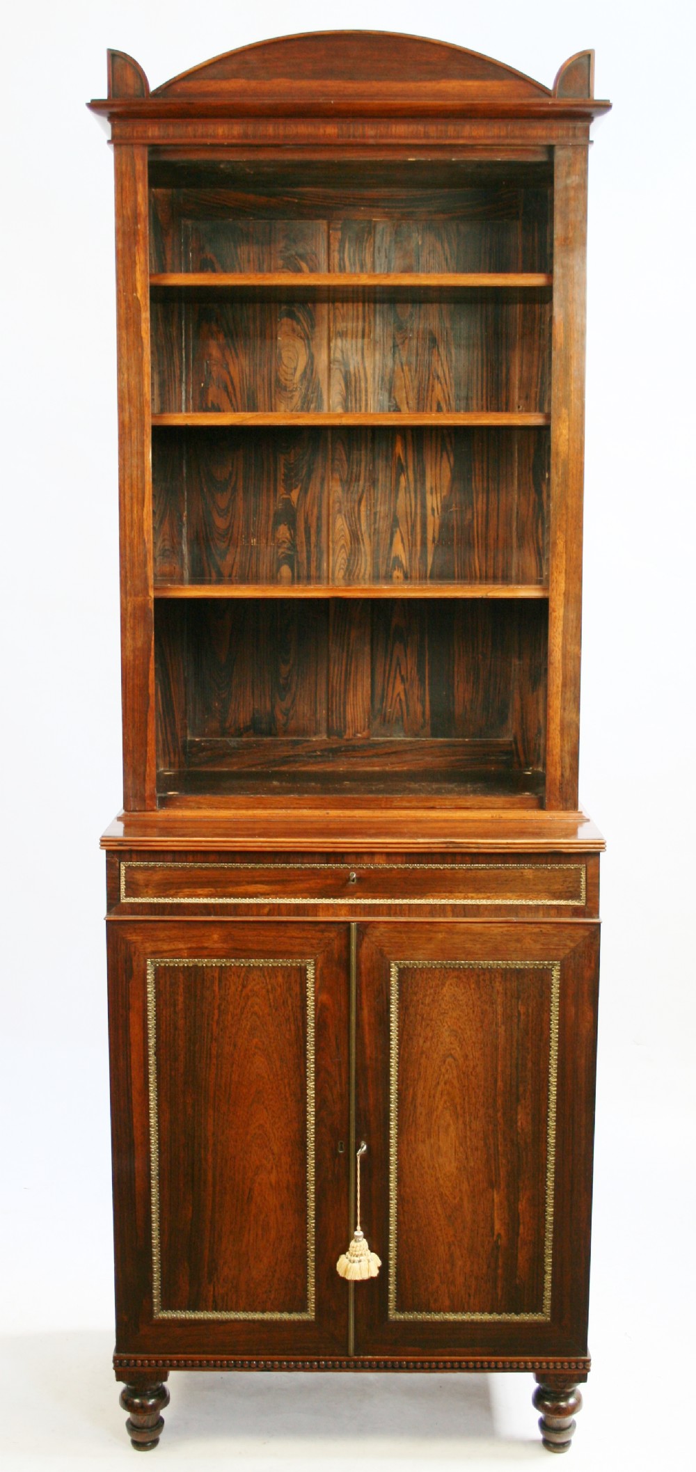 Fine Quality Regency Rosewood Open Top Cupboard Base Bookcase.
