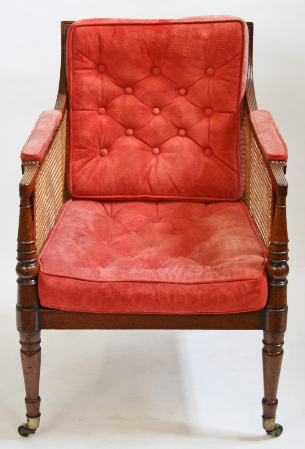 Regency Mahogany Bergere Armchair.