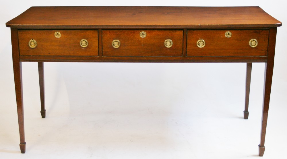 George 111 Mahogany 3 Drawer Serving Table