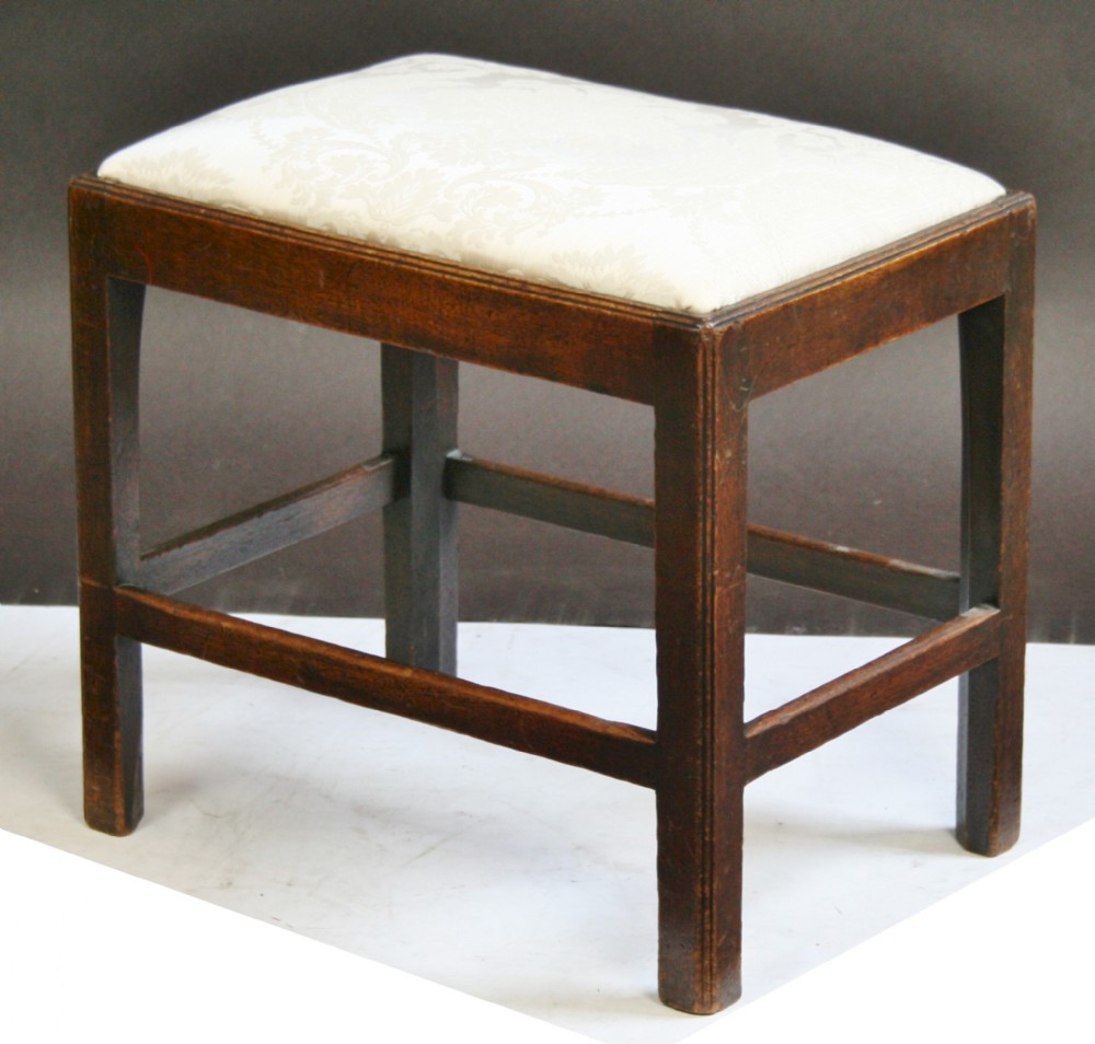 George 111 Mahogany Stool with Lift Out Upholstered Seat