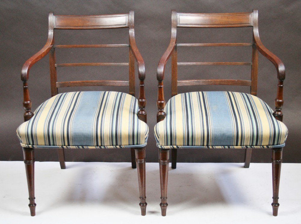 Regency Good Quality Mahogany Pair of Armchairs