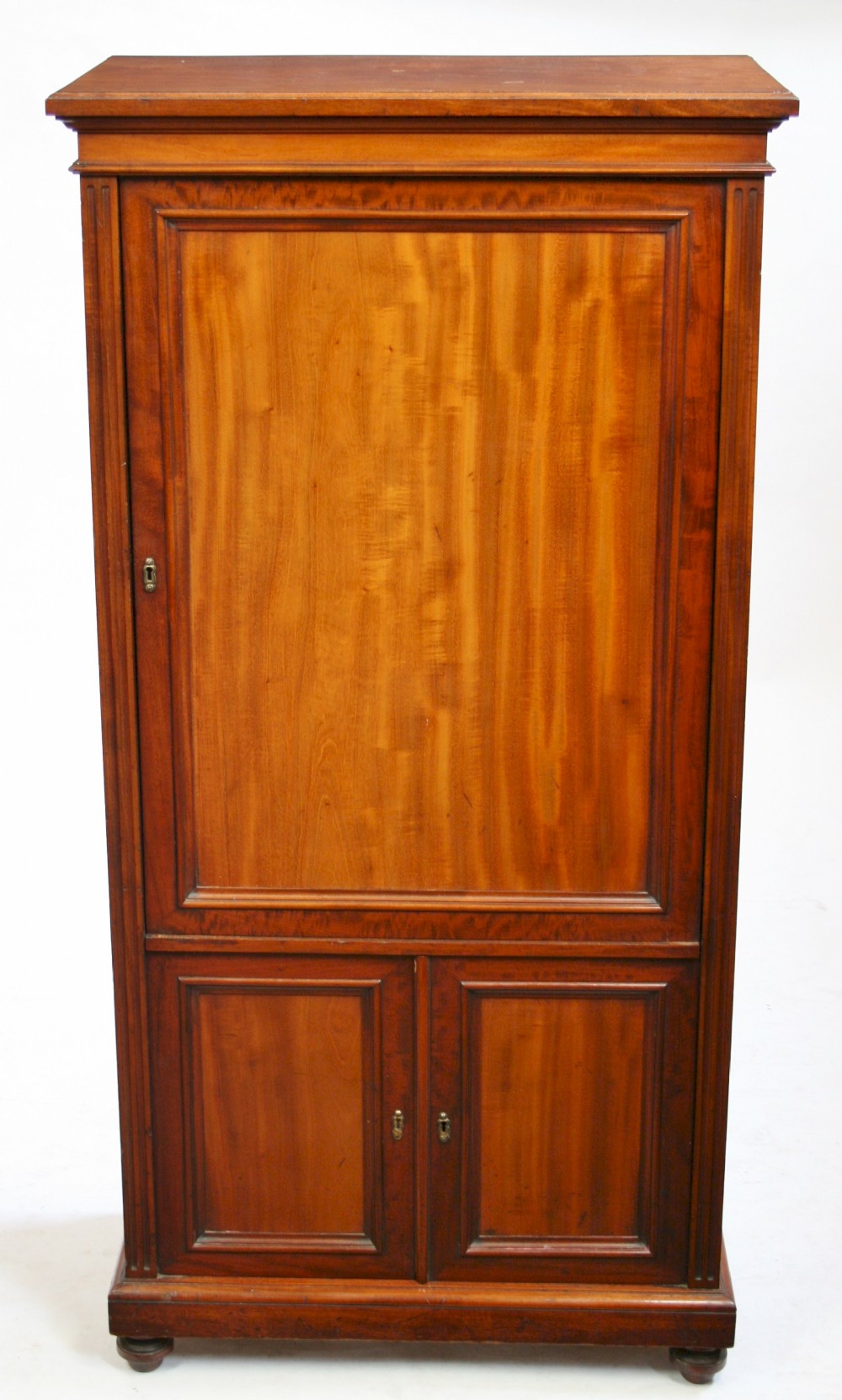 Victorian Mahogany Pedestal 3 Door Cupboard by C.Mellier & Co.