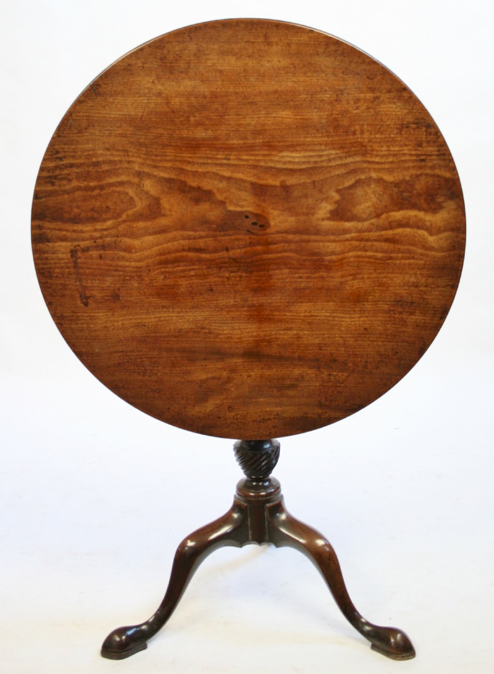 Fine Quality & Colour George 111 Mahogany Round Tilt Top Tripod Wine Birdcage Table