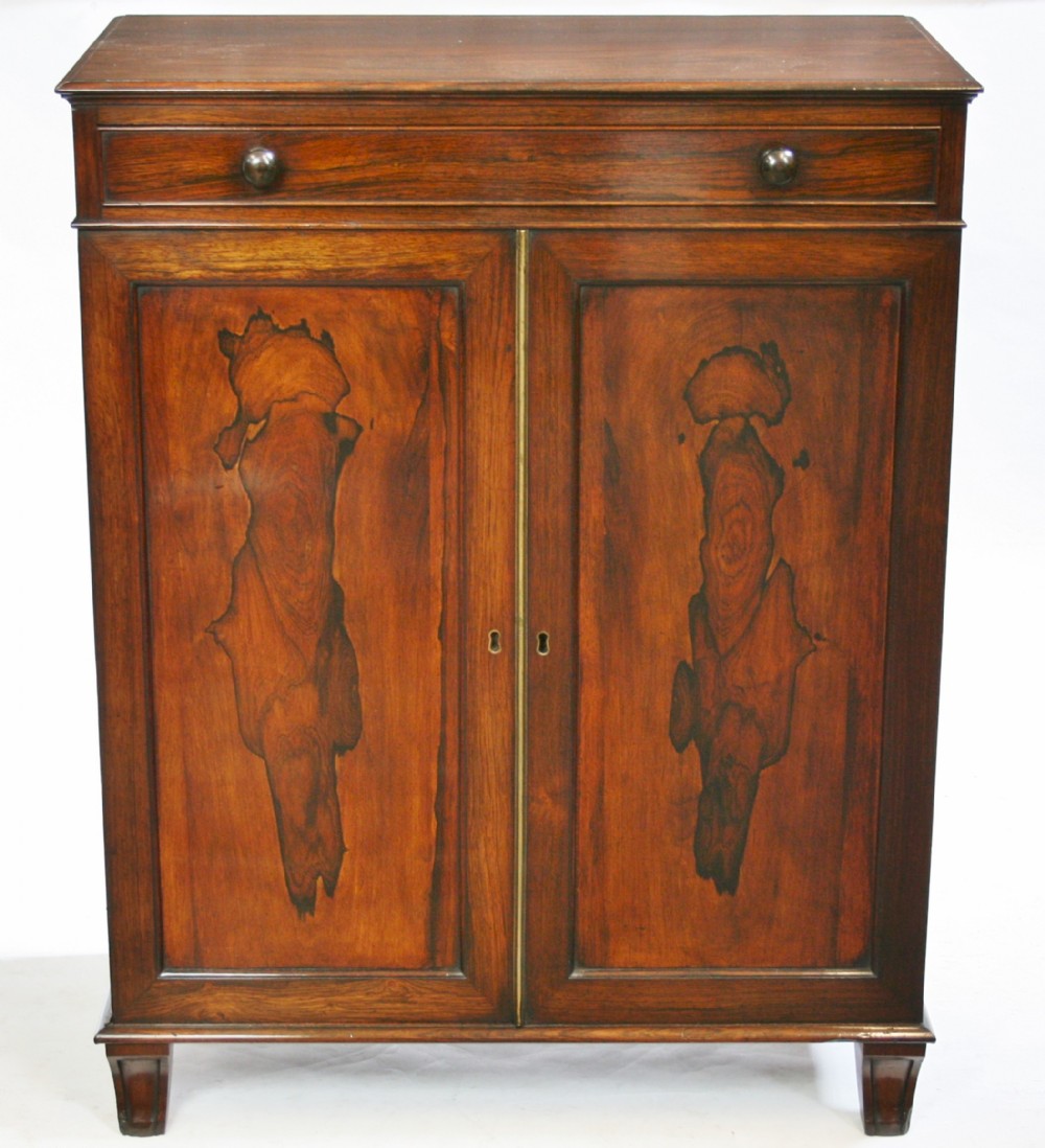 Good Quality Regency Rosewood 2 Door Side Cupboard with Frieze Drawer
