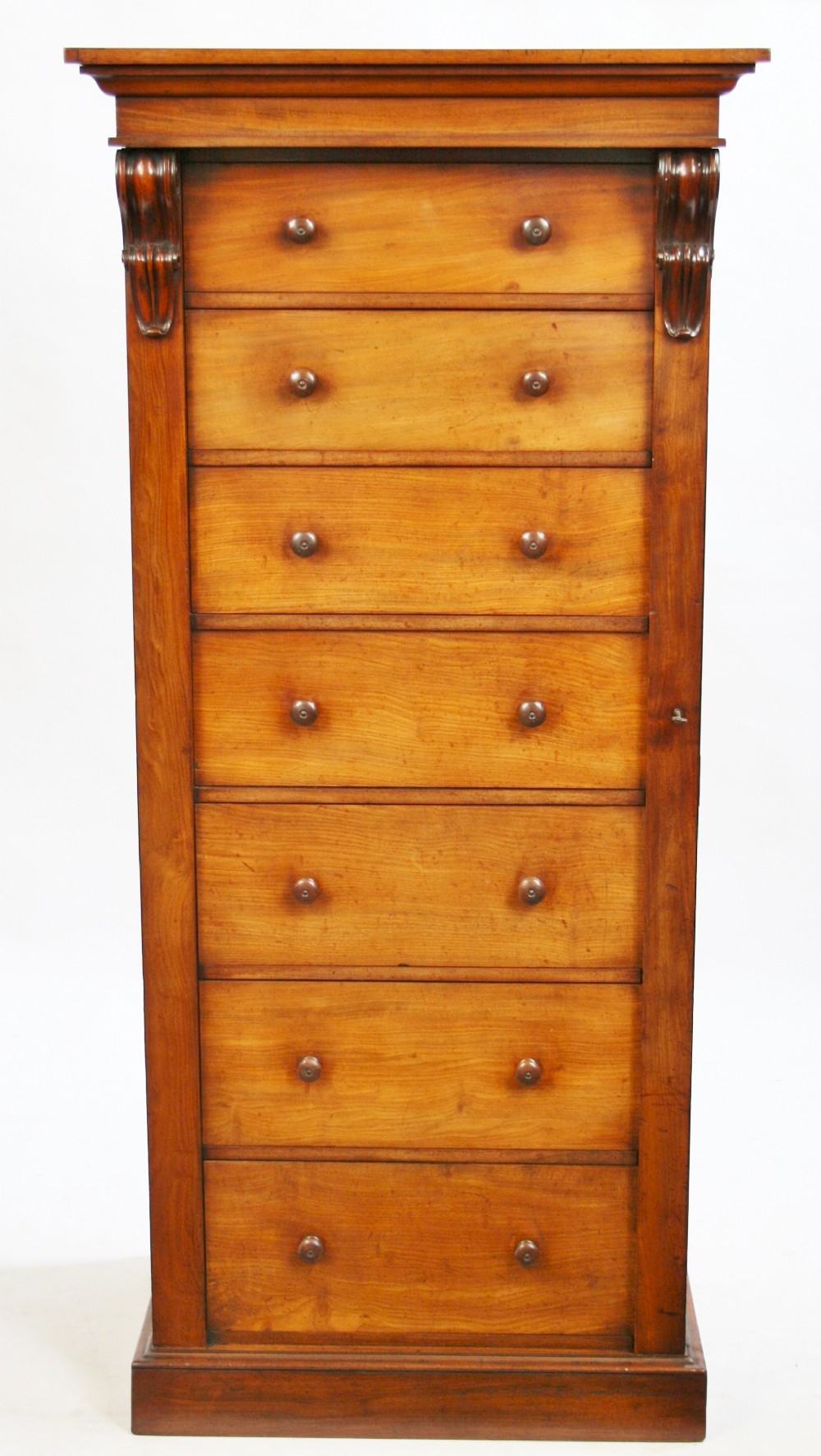 Victorian Large Mahogany 7 Drawer Wellington Chest