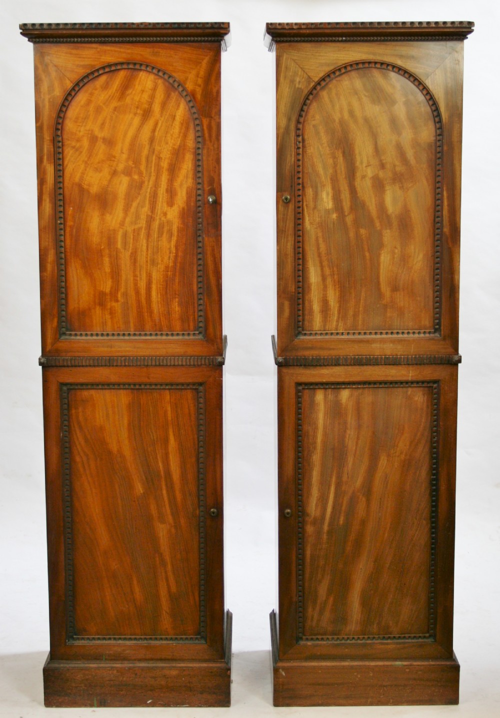 George 1V Mahogany Pair of 2 Door Pedestal Cupboards