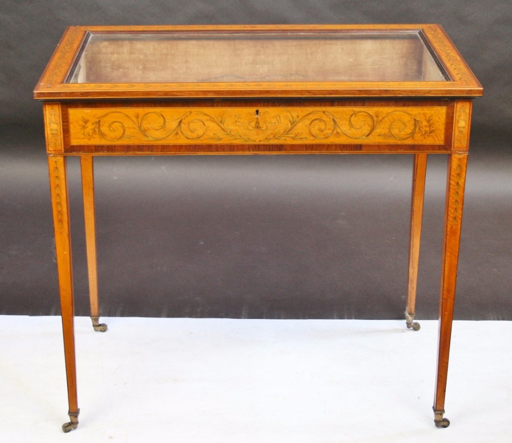 Fine Quality Edwardian Inlaid Satinwood Bijouterie Table