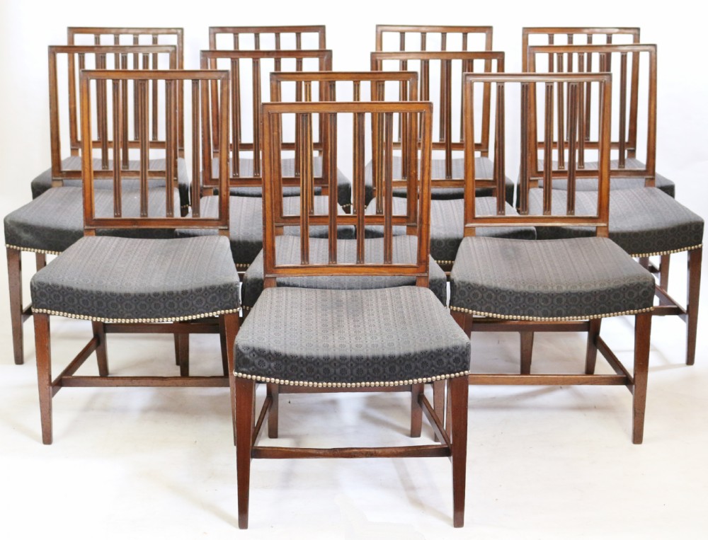 George 111 Mahogany Set of 12 Dining Chairs attributed to Gillows