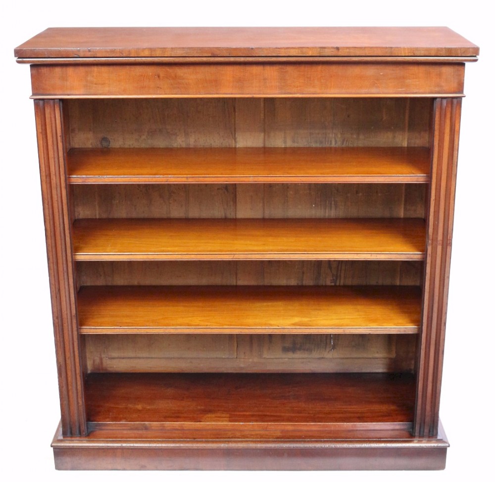 Victorian Mahogany Open Bookcase