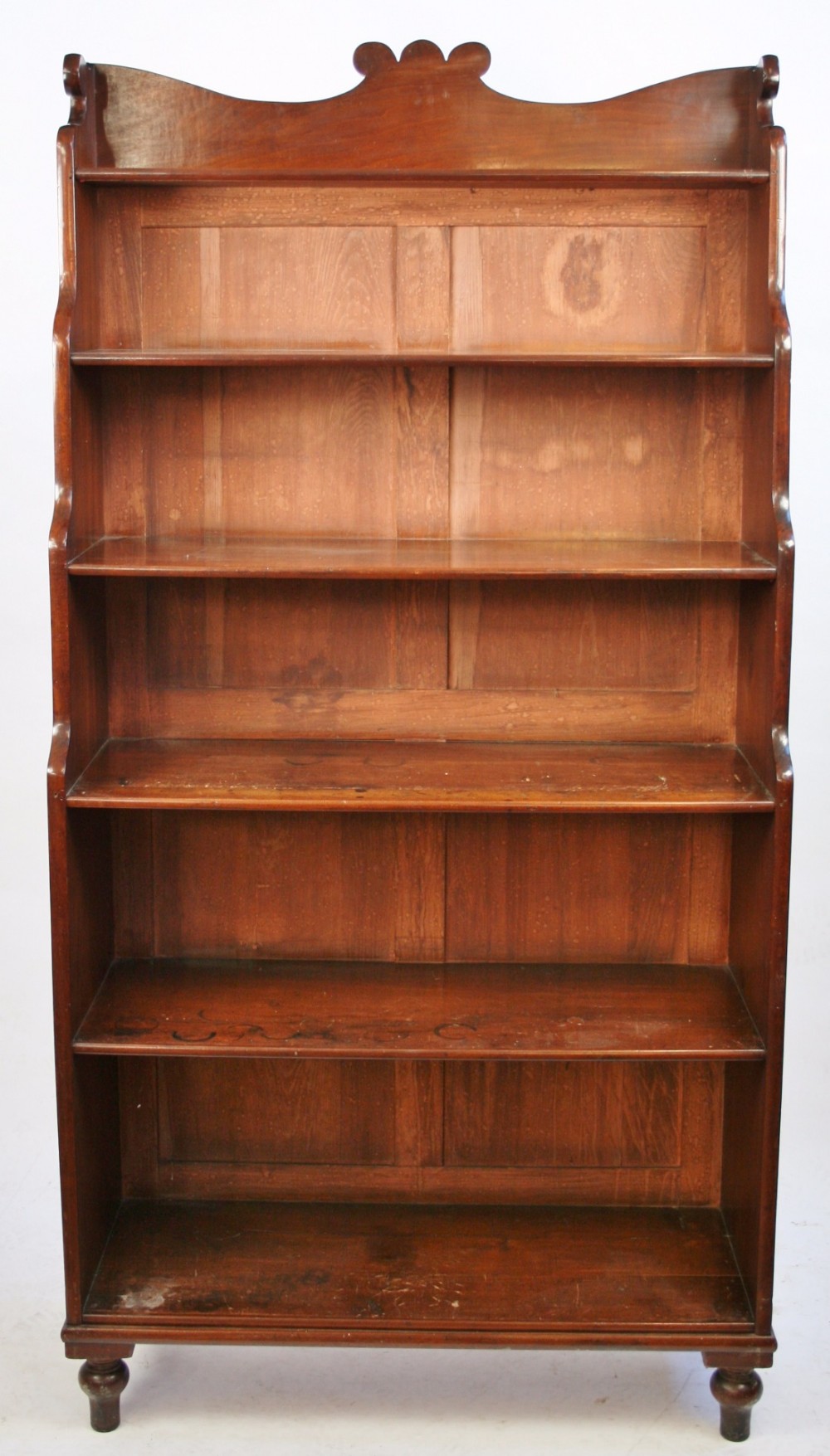 George IV Mahogany 6 Shelf Waterfall Bookcase