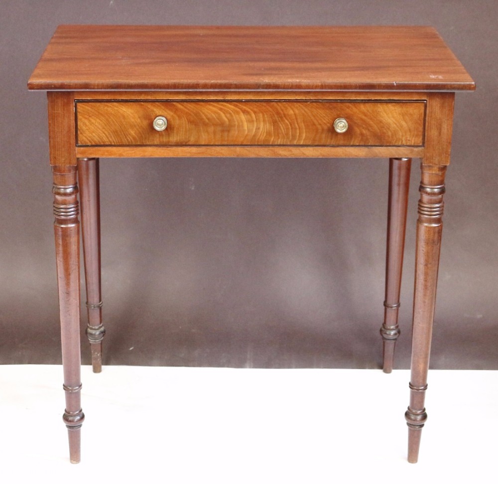 George 1V Mahogany 1 Drawer Side Table