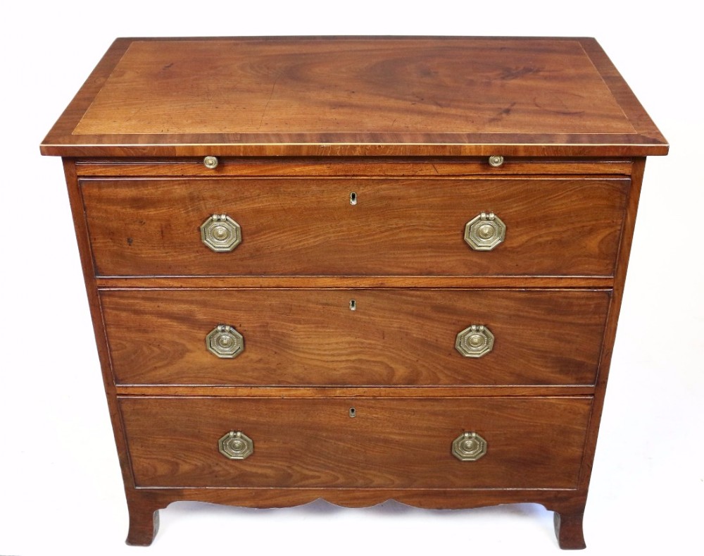 George 111 Mahogany 3 Drawer Chest with Slide