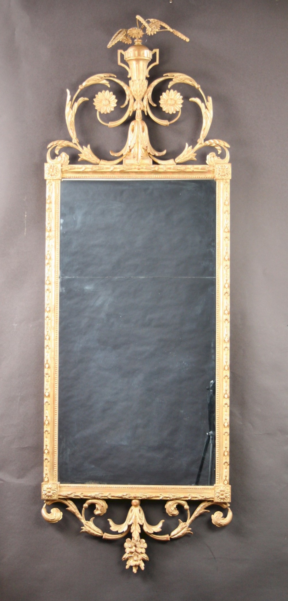 19C Gilt Decorated Wall Mirror