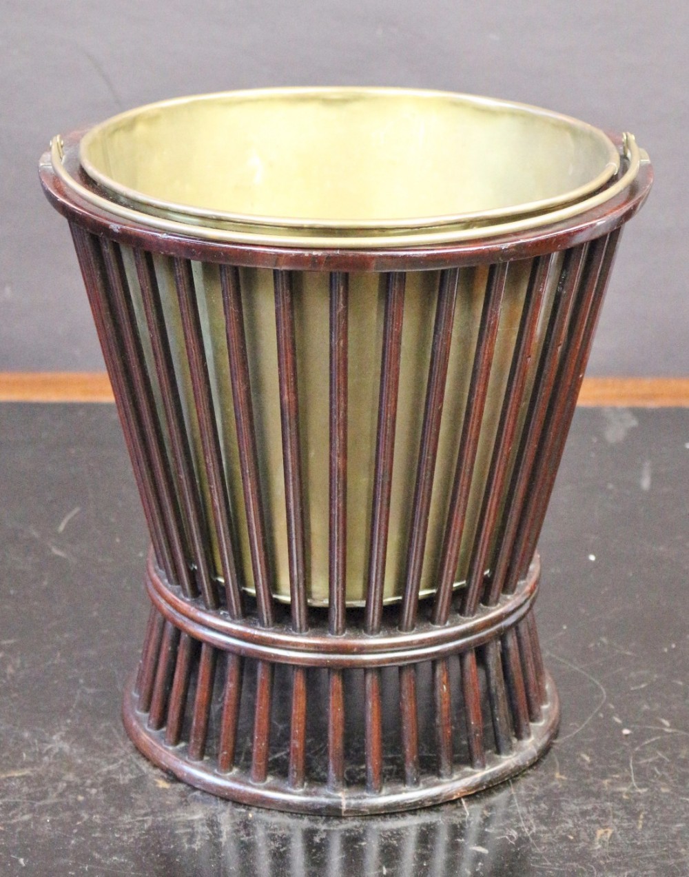 George 111 Mahogany Bucket with Brass Liner