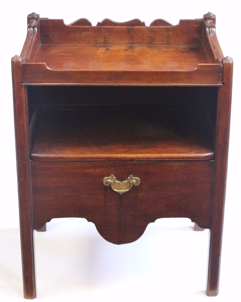 George 111 Mahogany Unusual Tray Top Bedside Commode