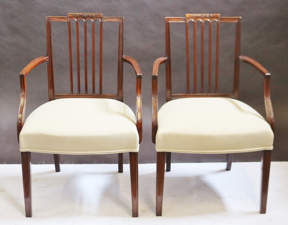 George 111 Mahogany 'Hepplewhite' Pair of Armchairs