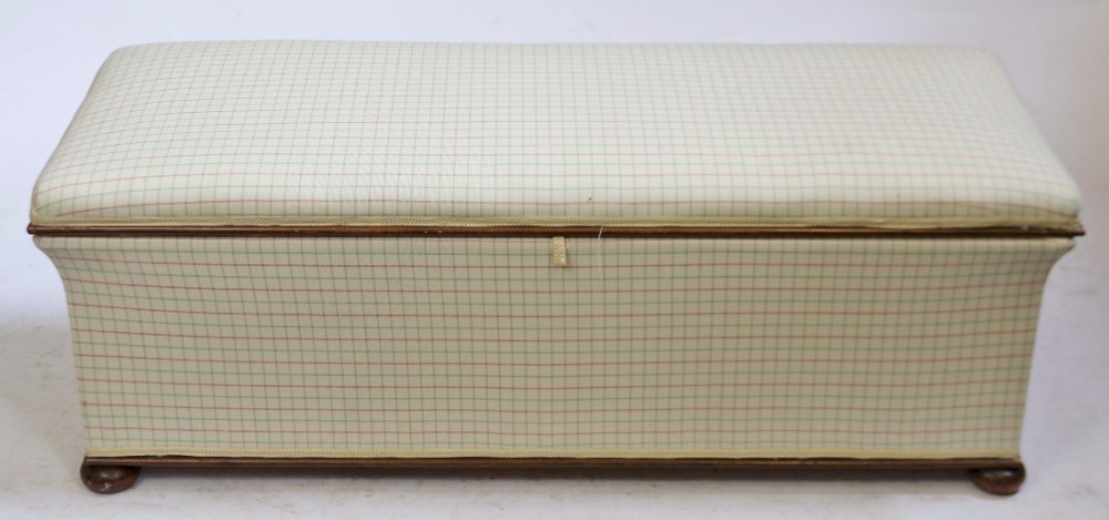 Victorian Mahogany framed Upholstered Box Ottoman Seat