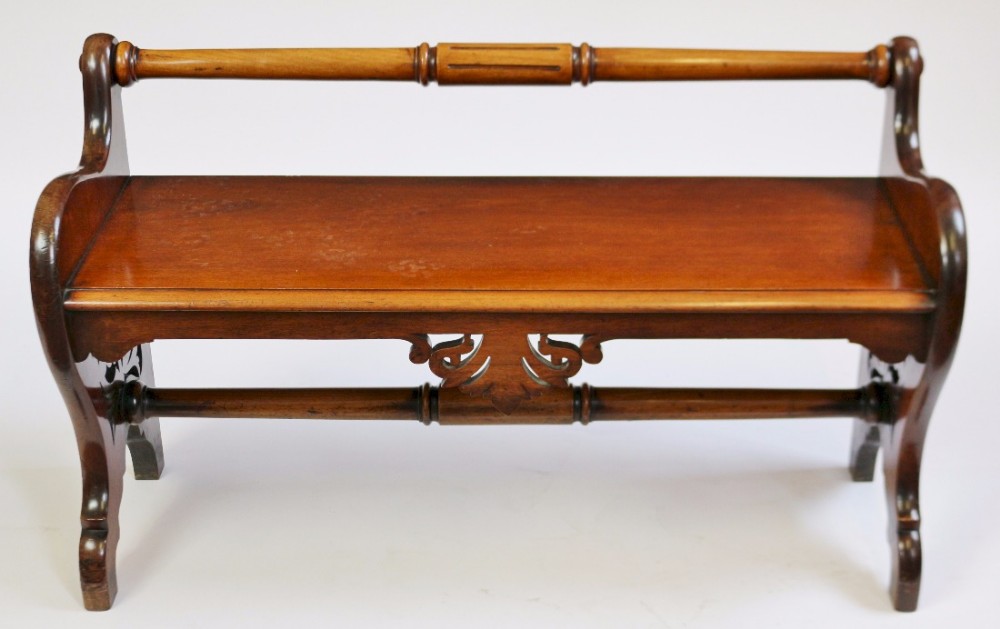 Victorian Mahogany Hall Seat by Garnett & Sons