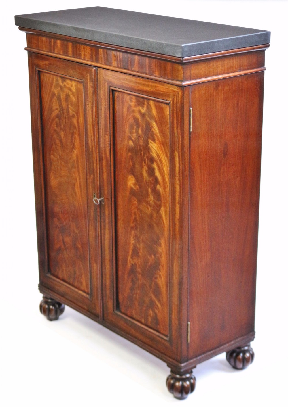 George 1V Mahogany Marble Top 2 Door Side Cupboard View IV