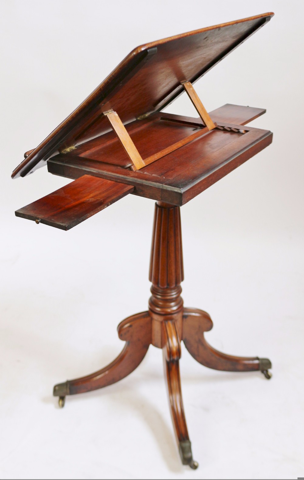 George 1V Mahogany Adjustable Reading Music Table. View II