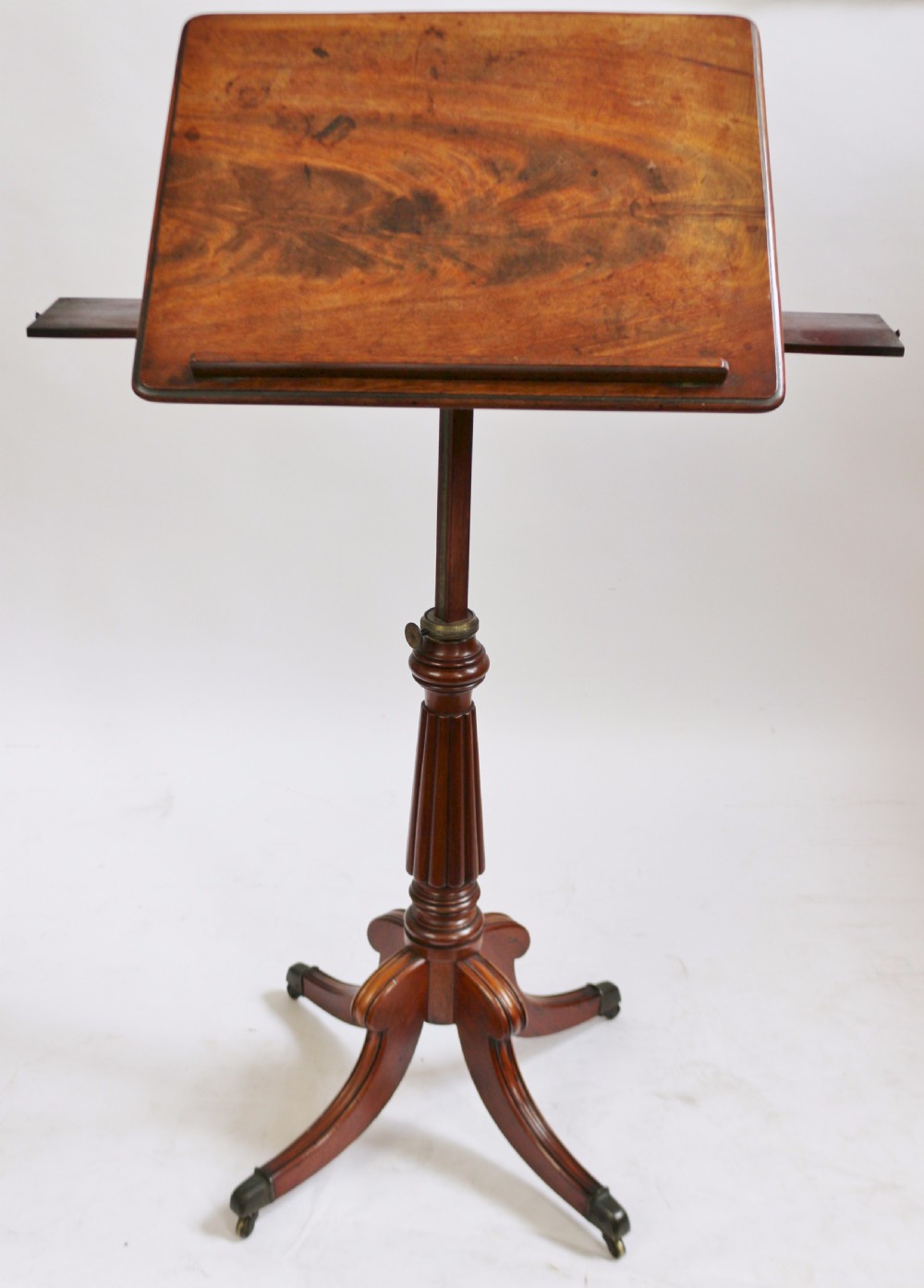 George 1V Mahogany Adjustable Reading Music Table. View III