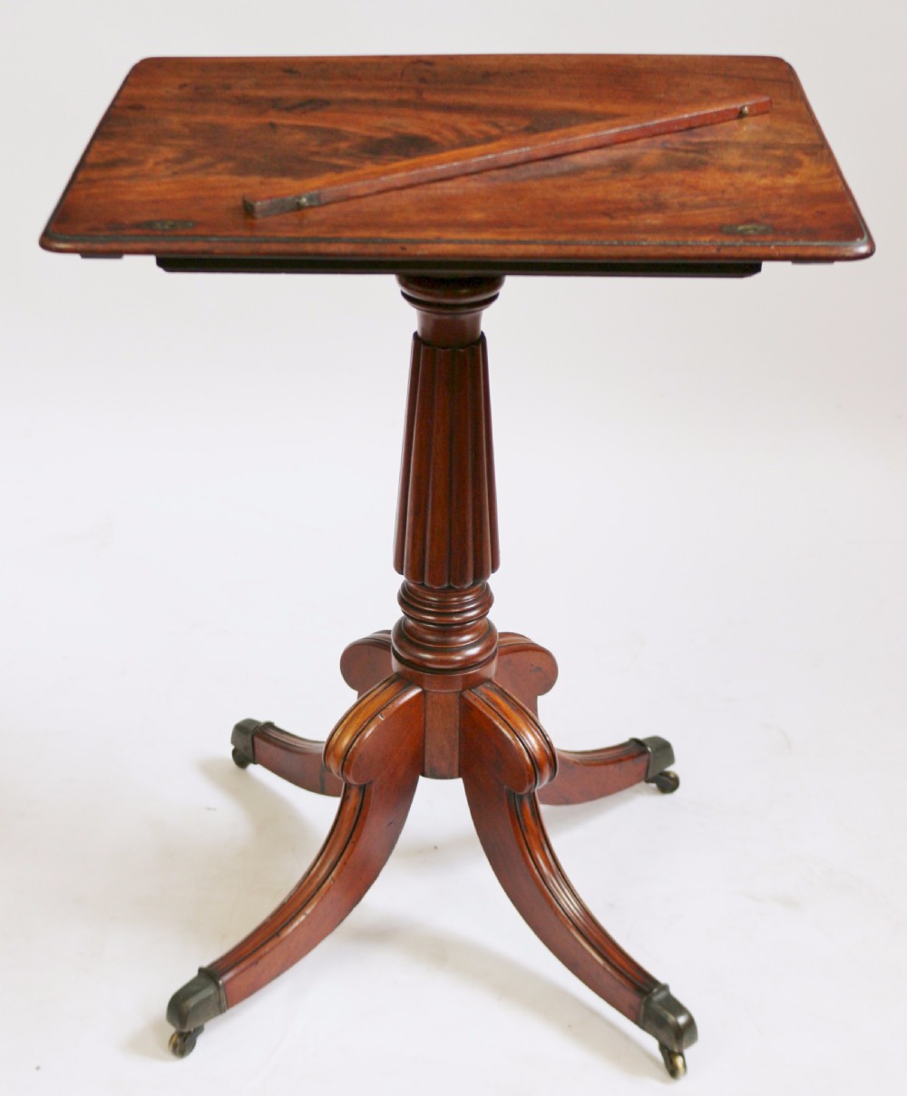 George 1V Mahogany Adjustable Reading Music Table. View IV