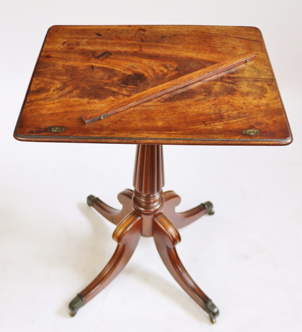 George 1V Mahogany Adjustable Reading Music Table. View V