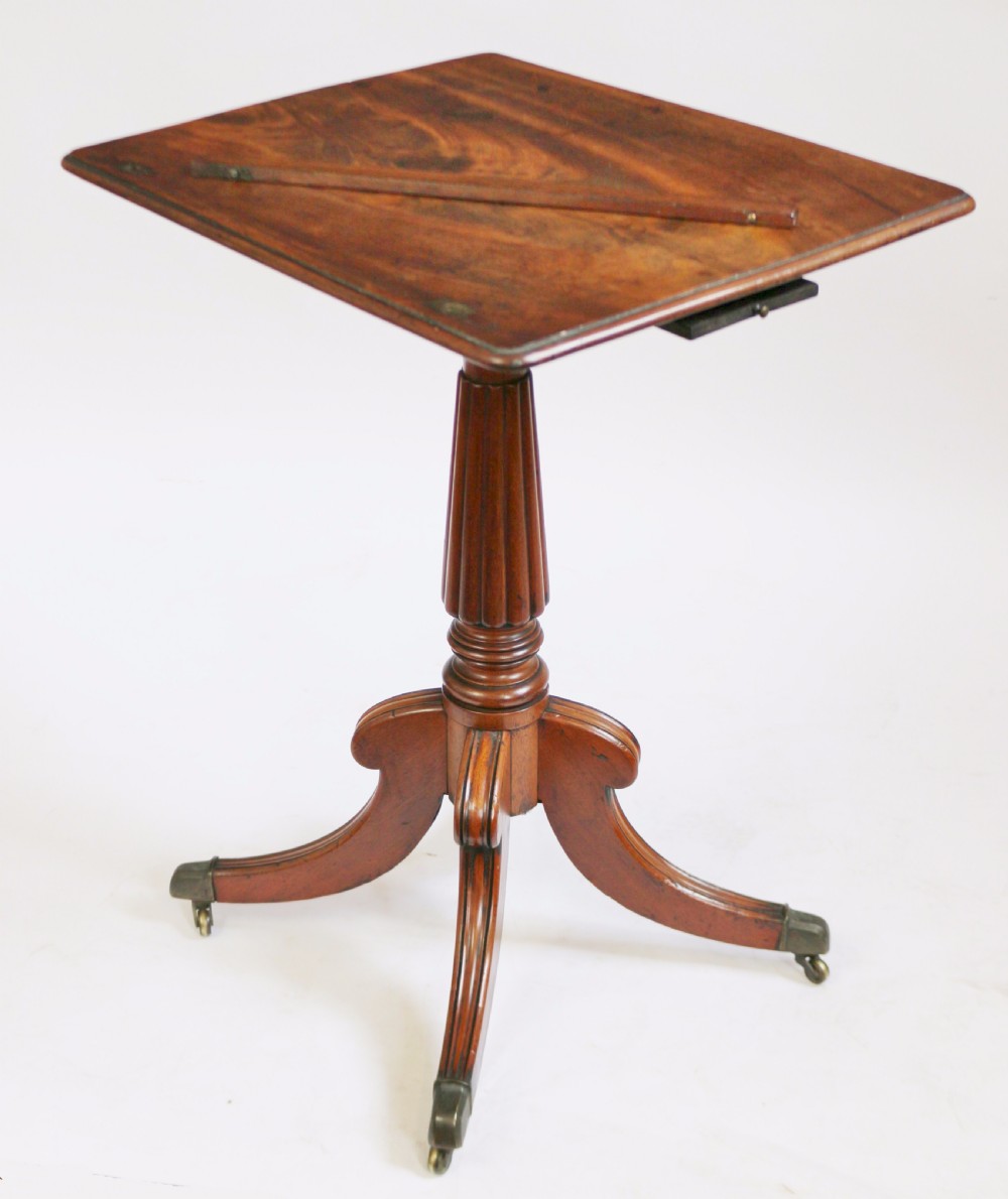 George 1V Mahogany Adjustable Reading Music Table. View VI