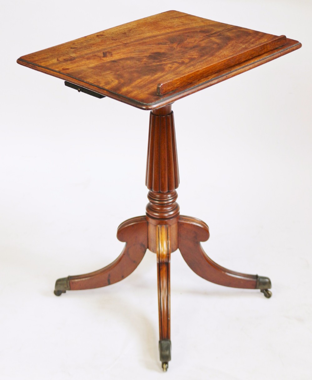 George 1V Mahogany Adjustable Reading Music Table. View VII