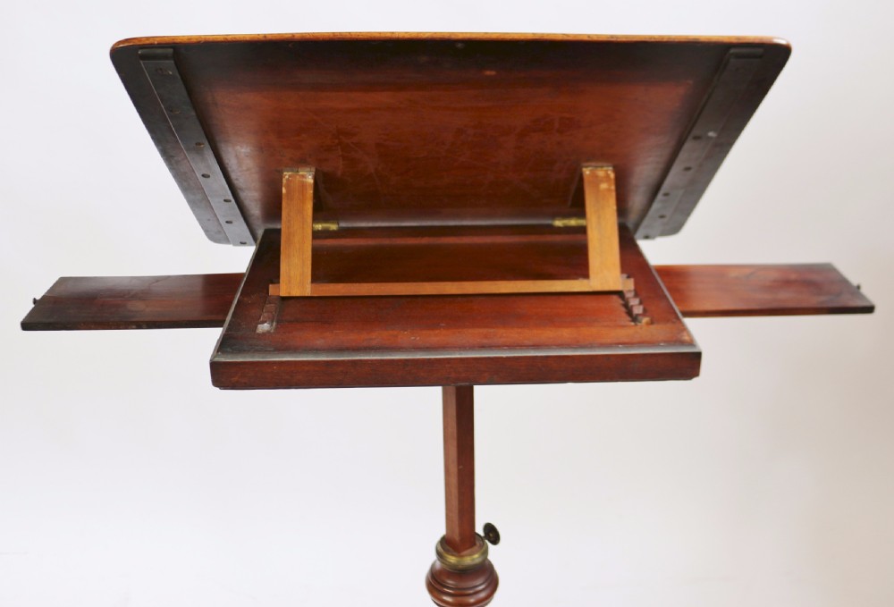 George 1V Mahogany Adjustable Reading Music Table. View IX