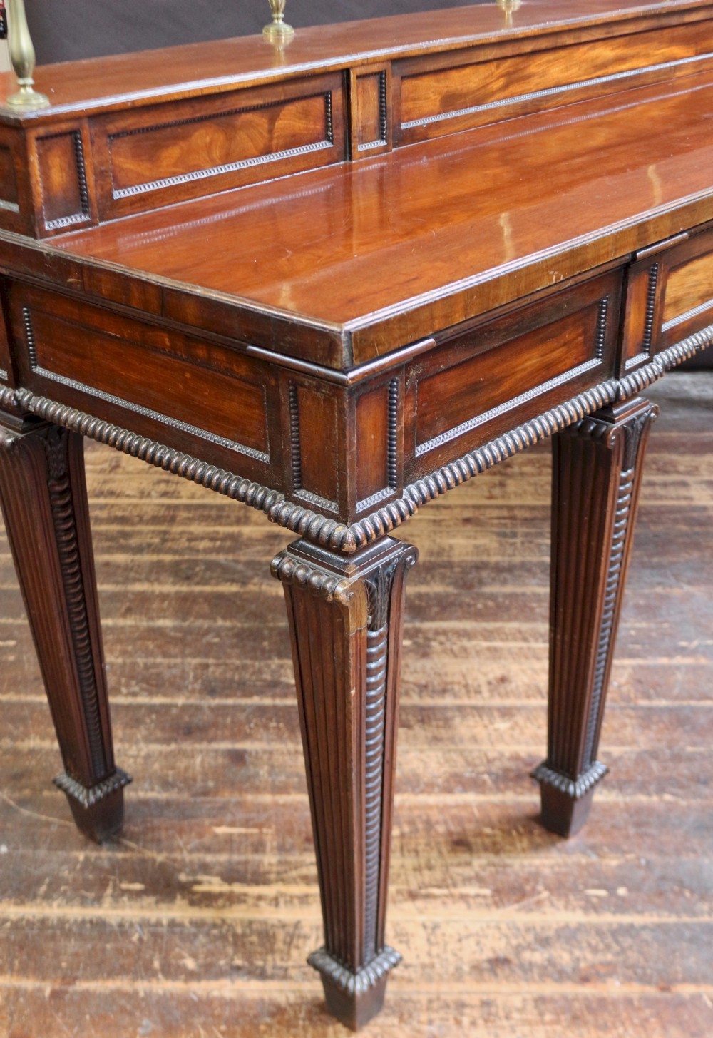 19C Mahogany Serving Console Table View VI