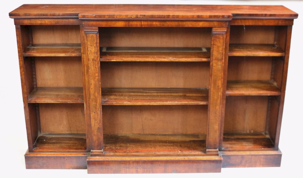 George 1V Mahogany Breakfront Dwarf Open Bookcase. View V