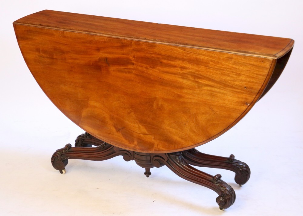 Victorian Circular Mahogany Dropleaf Centre Table on Swing Legs
