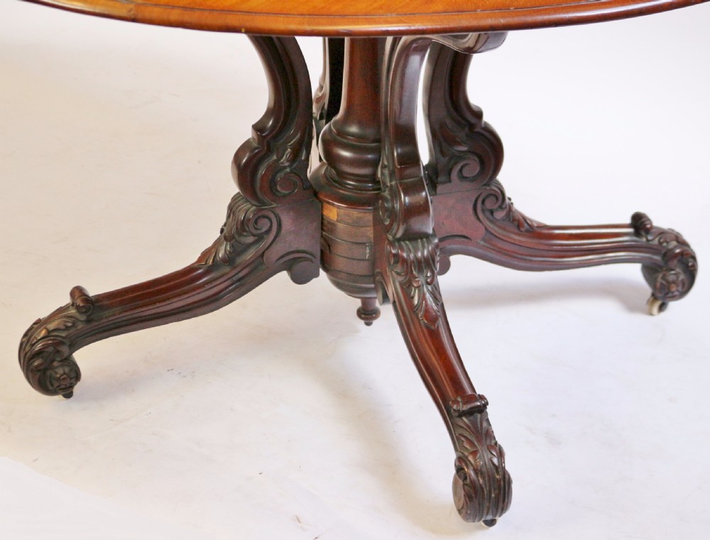 Victorian Circular Mahogany Dropleaf Centre Table on Swing Legs View VI