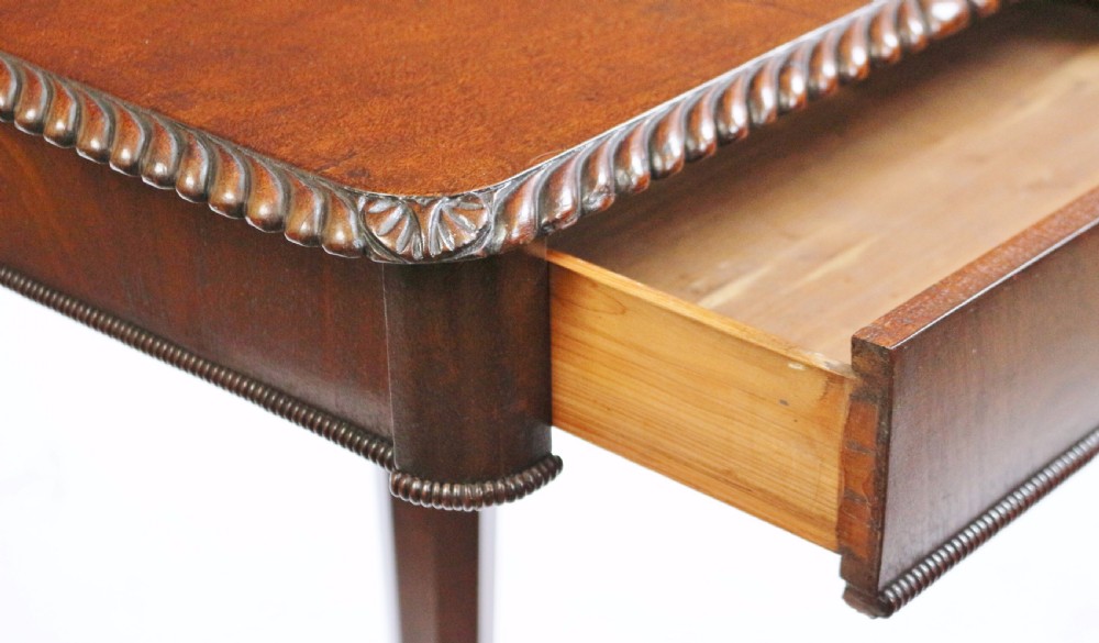 George 1V Mahogany 1 Drawer Lamp Table on Tripod Pedestal Base View VIII