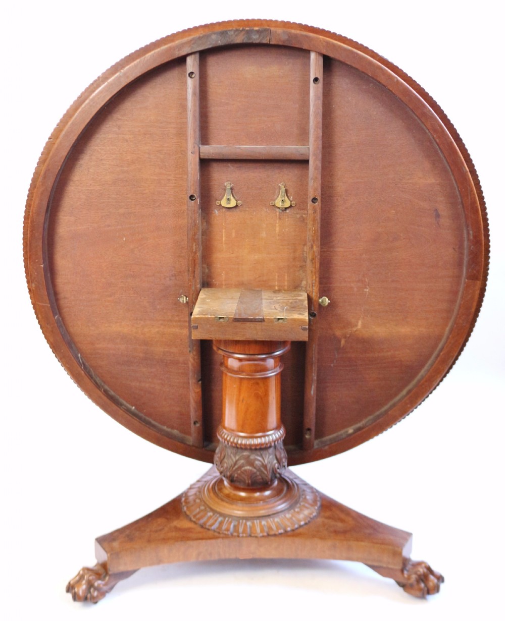William 1V Mahogany Tilt Top Circular Centre Table View IV