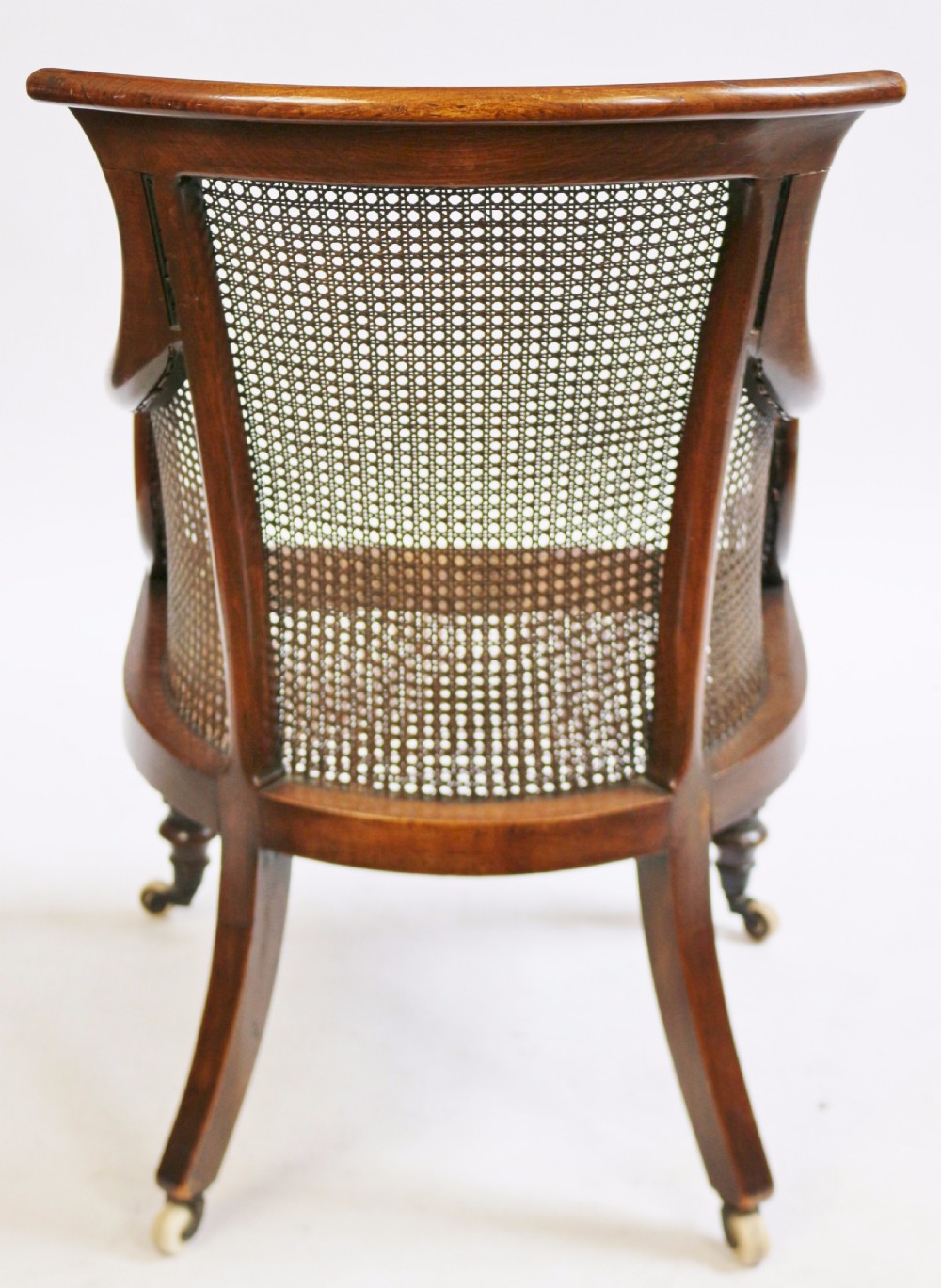 William 1V Mahogany Coloured Beech Bergere Tub Armchair View VI