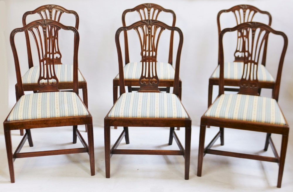 Fine George 111 Mahogany Set of 6 Dining Chairs