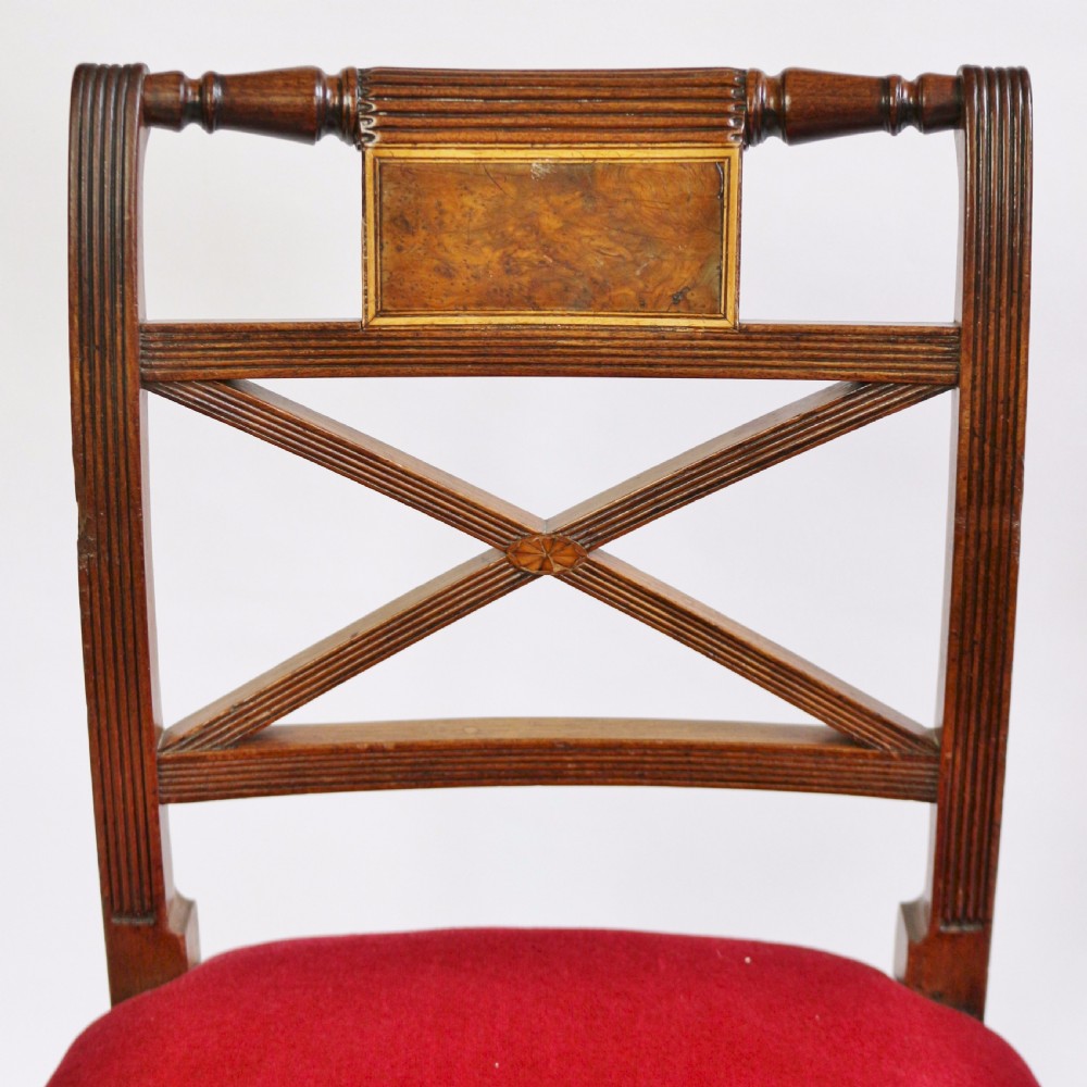 Fine Regency Set of 10 Mahogany Dining Chairs including a Pair of Armchairs View VII