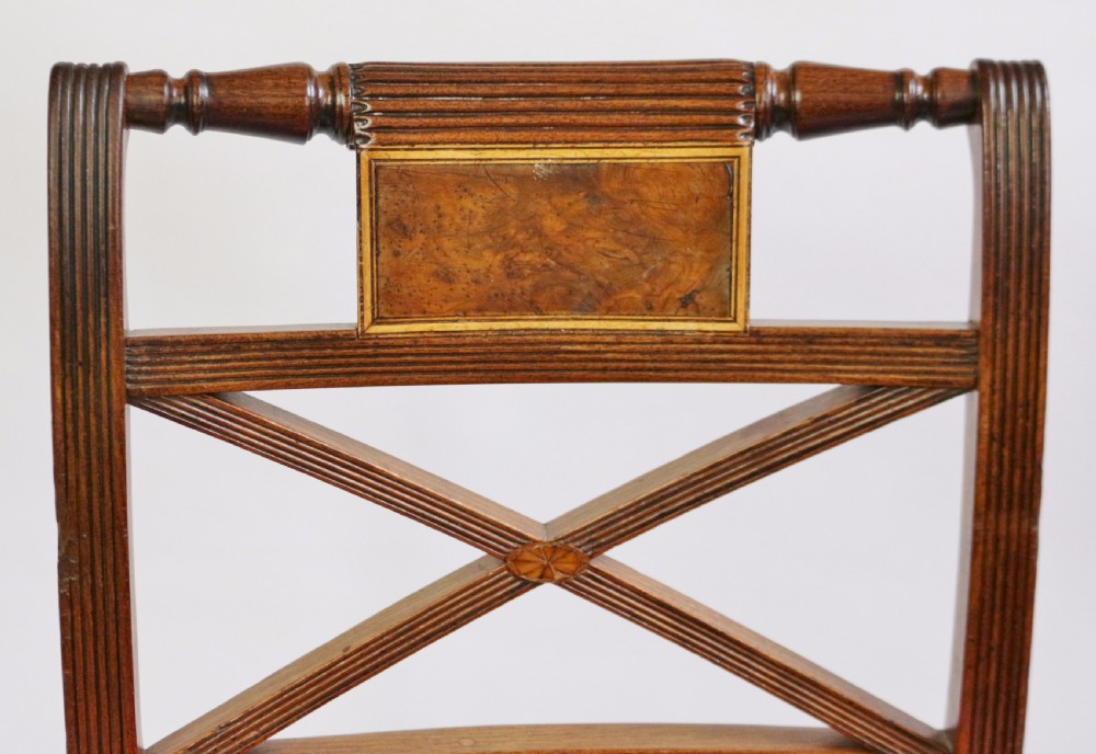 Fine Regency Set of 10 Mahogany Dining Chairs including a Pair of Armchairs View VIII