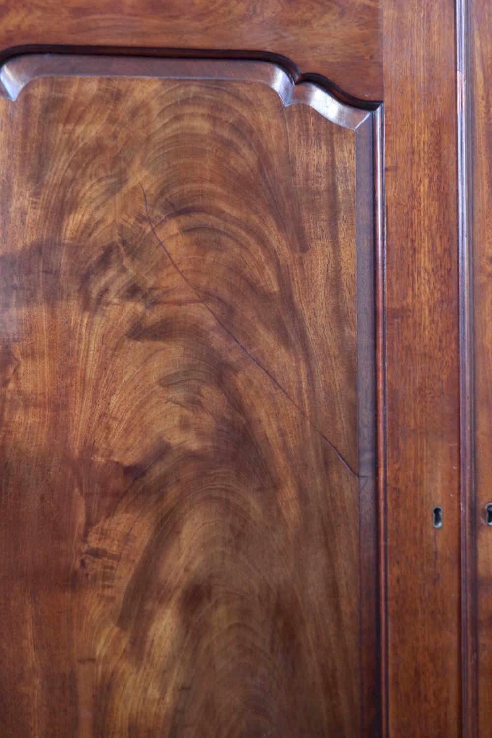 George 111 Mahogany Linen Press in the Manner of Gillows View X