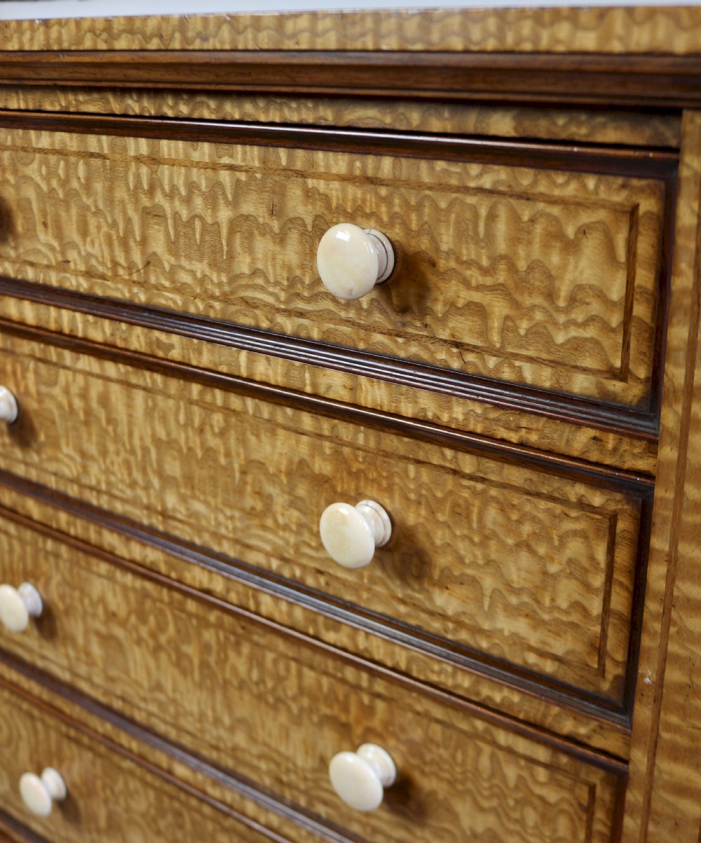 Fine Quality Early Victorian Hungarian Ash 7 Drawer Wellington Chest View XI