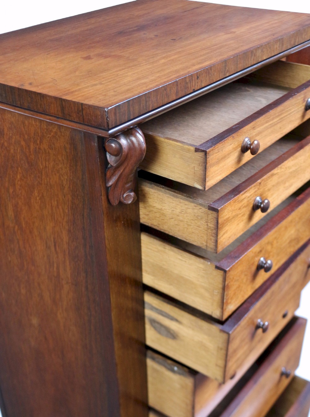 Victorian Rosewood 8 Drawer Wellington Chest View VI
