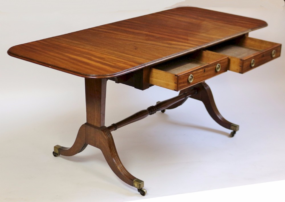 Regency Mahogany End Support Sofa Table View III