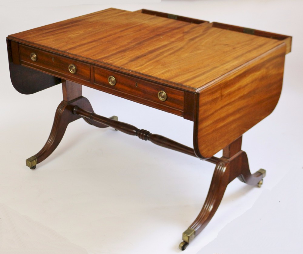 Regency Mahogany End Support Sofa Table View V