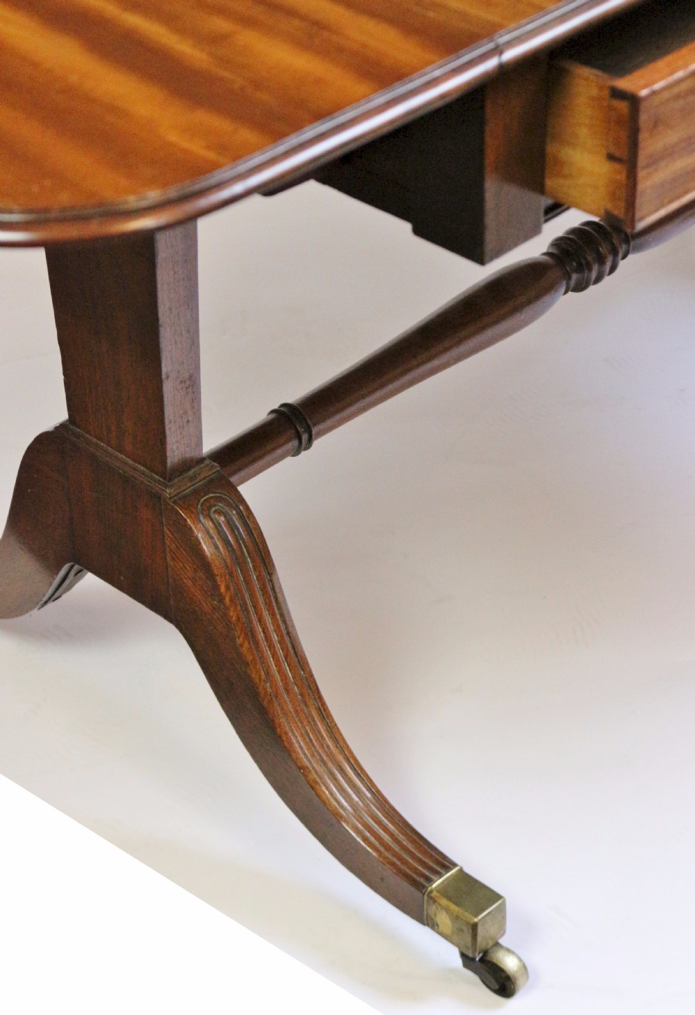 Regency Mahogany End Support Sofa Table View XI