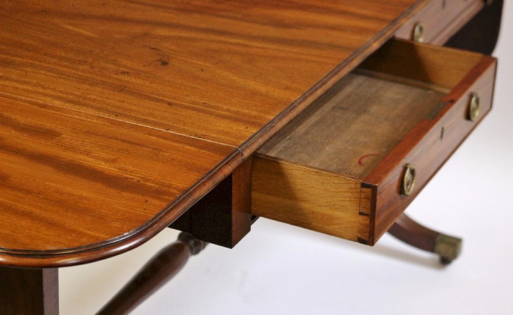 Regency Mahogany End Support Sofa Table View XII