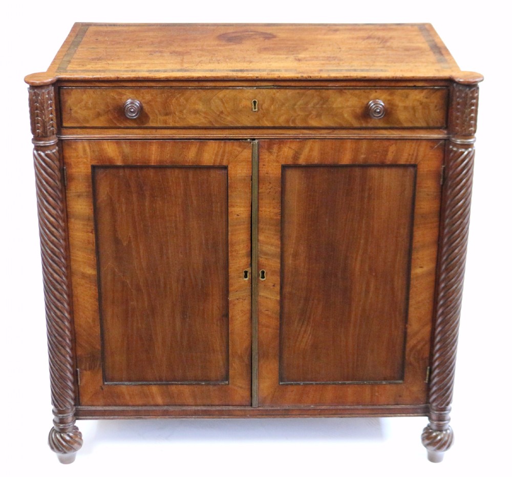 Regency Mahogany 2 Door Side Cupboard with Frieze Drawer