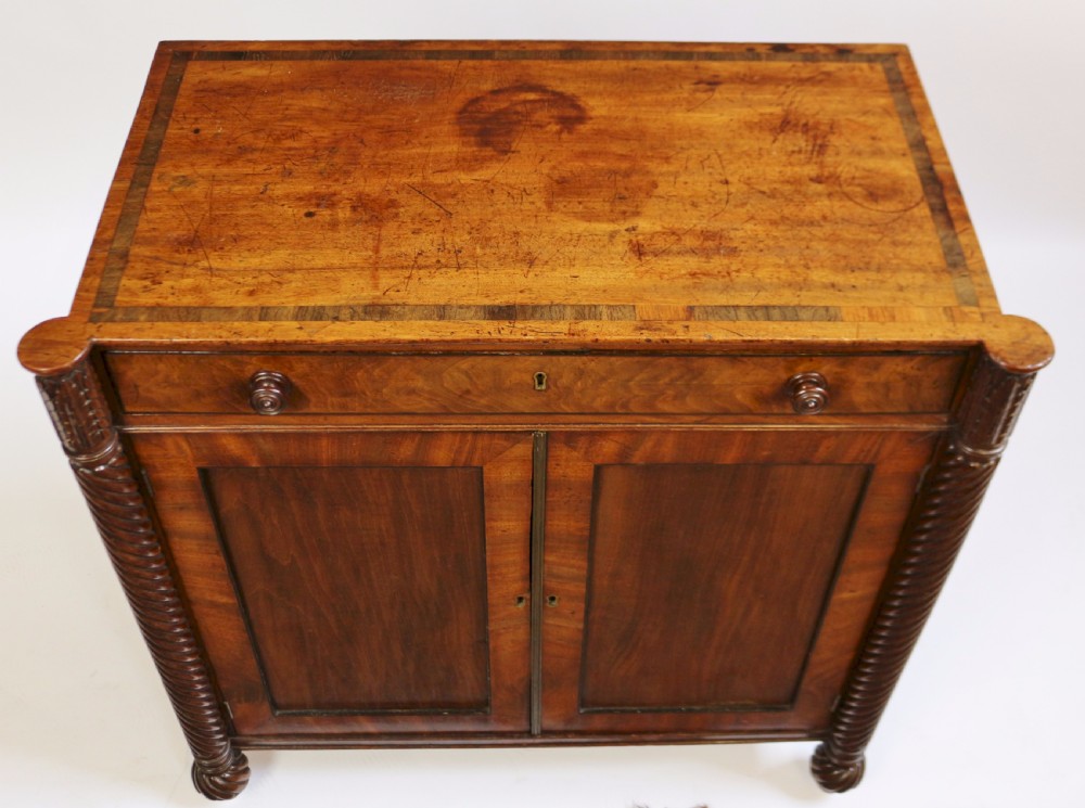 Regency Mahogany 2 Door Side Cupboard with Frieze Drawer View III